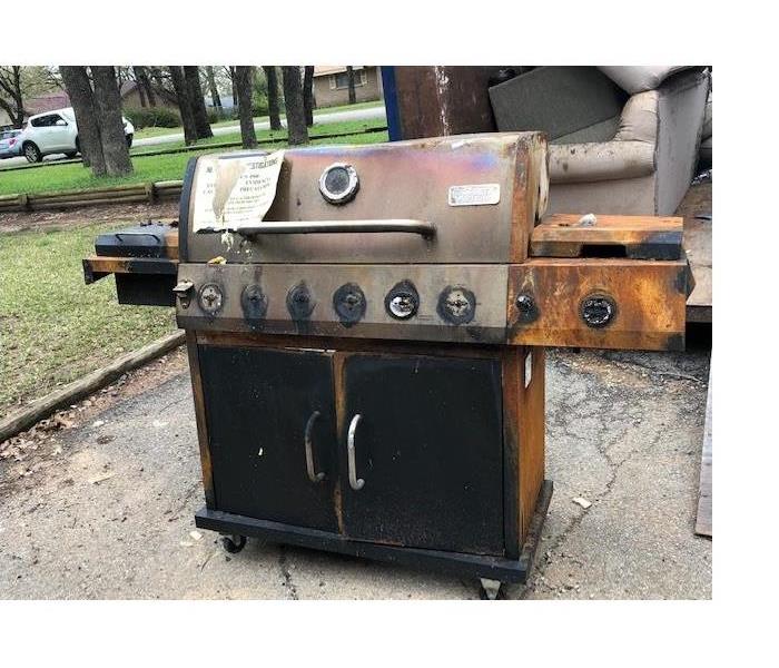 This grill caught fire at a home in Mineral Wells